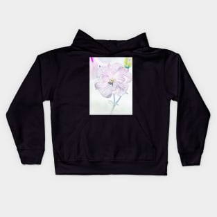 Pink Pencil Columbine Flower Kids Hoodie